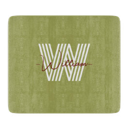 Stilvolles natürliches Design Mit Monogramm Erstfa Schneidebrett