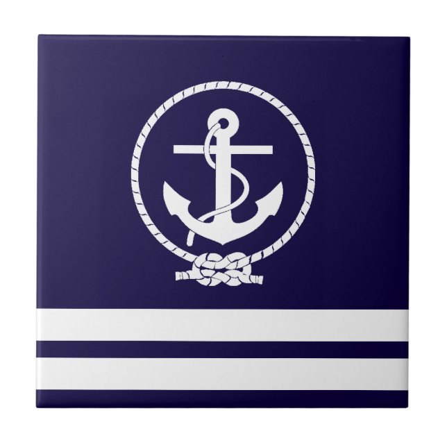 Stilvolles Nautical Theme Fliese (Vorderseite)
