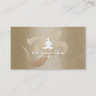 Stilvolles Neutrales Gold Yoga & Meditation Visitenkarte