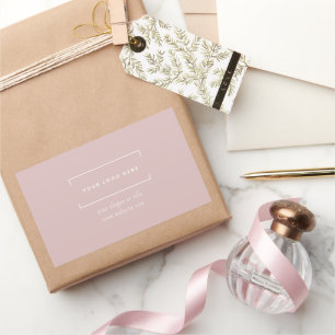 Stilvolles, neutrales Minimalistisches Firmenlogo Rechteckiger Aufkleber