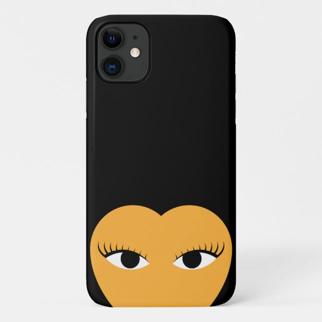 Stilvolles Niedliches Herz mit Augen Case-Mate iPhone Hülle (Rückseite)