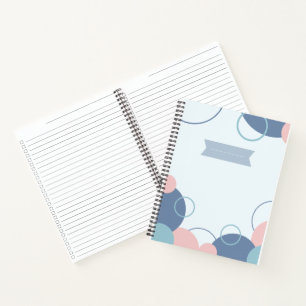 Stilvolles Notizbuch mit farbenfrohem Kreisdesign