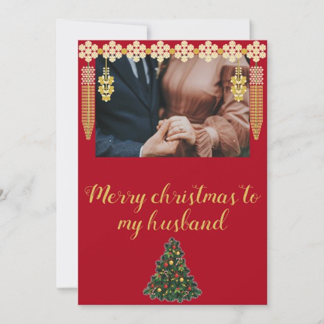 Stilvolles One Foto Frohe Weihnachten für meinen M (Vorderseite)