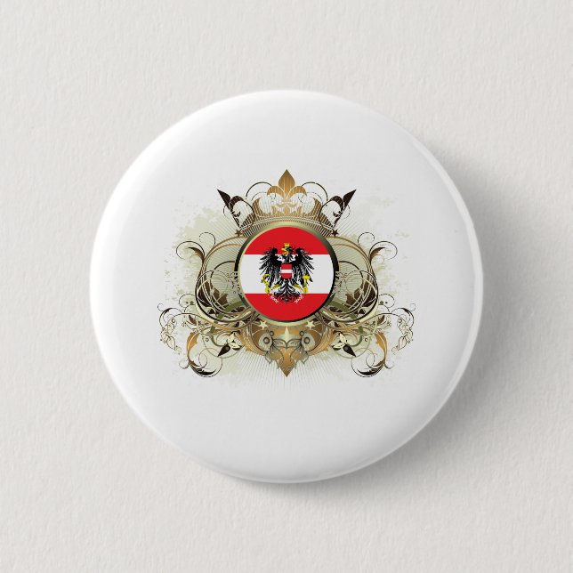 Stilvolles Österreich Button (Vorderseite)