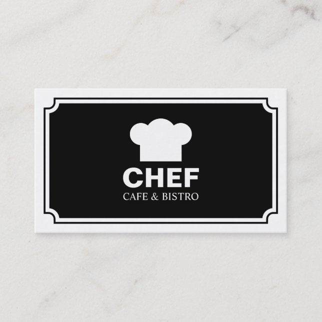 Stilvolles Panel - Schwarz Visitenkarte (Vorderseite)