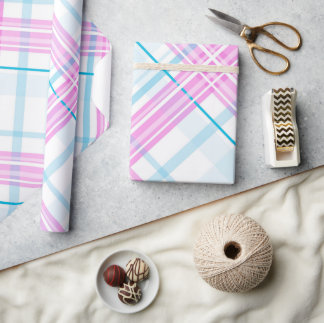 Stilvolles Pastell-Karopapier zum Einwickeln Geschenkpapier