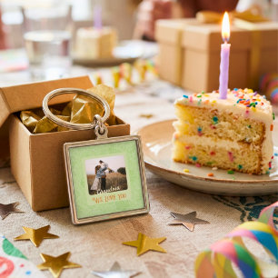 Stilvolles personalisiertes Foto-Text-Oma-Geschenk Schlüsselanhänger