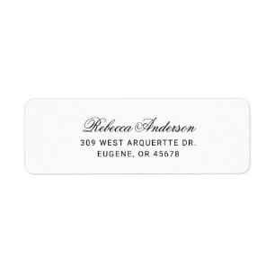 Stilvolles personalisiertes Rücksende-Adressetiket
