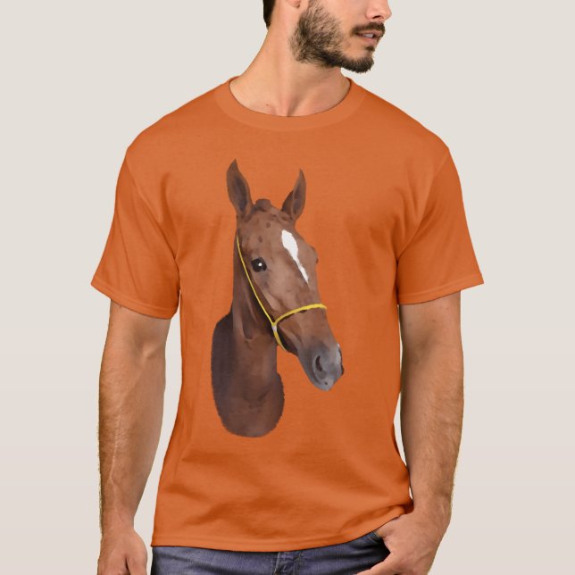 Stilvolles Pferdekopf T-Shirt (Vorderseite)