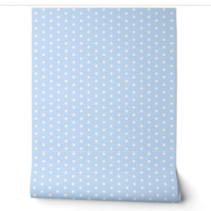 Stilvolles Polka-Punkt-Muster Blau Weiß Niedlich E Tapete