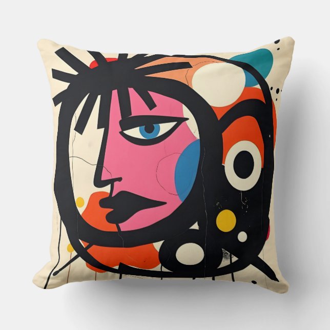 Stilvolles Pop Art Design Kissen (Vorderseite)