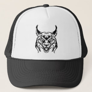 Stilvolles Portrait von Bobcat Truckerkappe