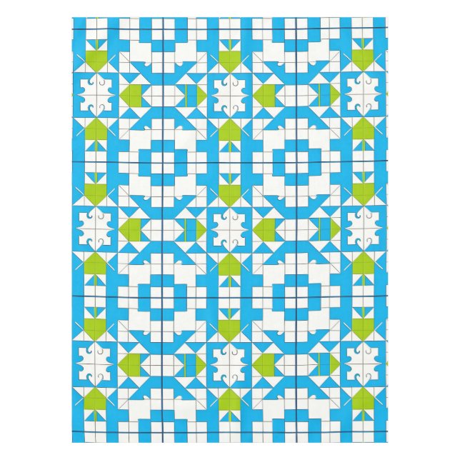 Stilvolles Puzzle Piece Muster Tischdecke (Vorderseite)