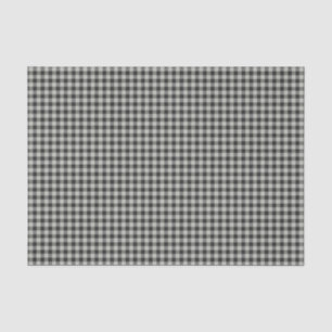 Stilvolles Retro Black and Gray Gingham Kariertes Seidenpapier