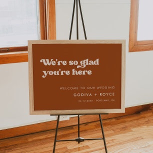 Stilvolles Retro Burnt Orange So froh, dass Sie hi Poster