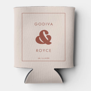 Stilvolles Retro Peach Pink Wedding Dosenkühler