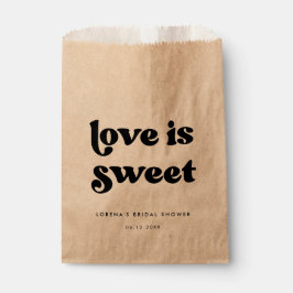 Stilvolles Retro-Schwarz-Weiß-Brautparty Geschenktütchen