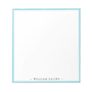 Stilvolles Robin-Ei-Blau-Rahmen-Namen-Notizbuch-Ge Notizblock