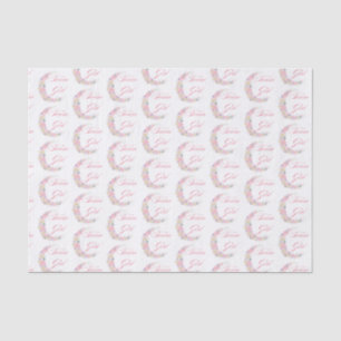Stilvolles Rosa Blumenmoon Team Mädchen Dusche Bab Seidenpapier