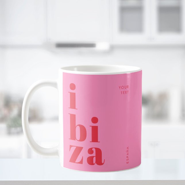 Stilvolles Rosa Ibiza Spanien Kaffeetasse (Von Creator hochgeladen)