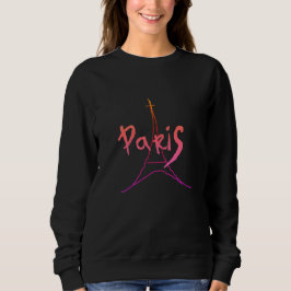 Stilvolles rosa/lila Paris-Sweatshirt Sweatshirt