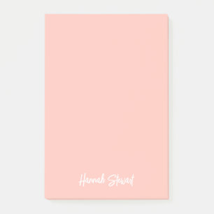 Stilvolles Rosa Pfirsich Minimalistisches Mädchen Post-it Klebezettel