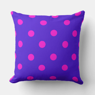 Stilvolles rosa und lila Punkte-Muster Kissen