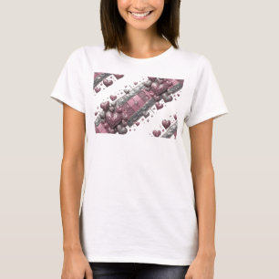 Stilvolles rotes LOVE IS IN THE AIR Statement T-Sh T-Shirt