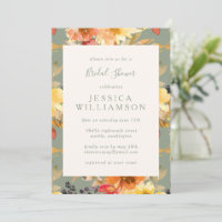 Stilvolles Sage Botanical Watercolor Brautparty