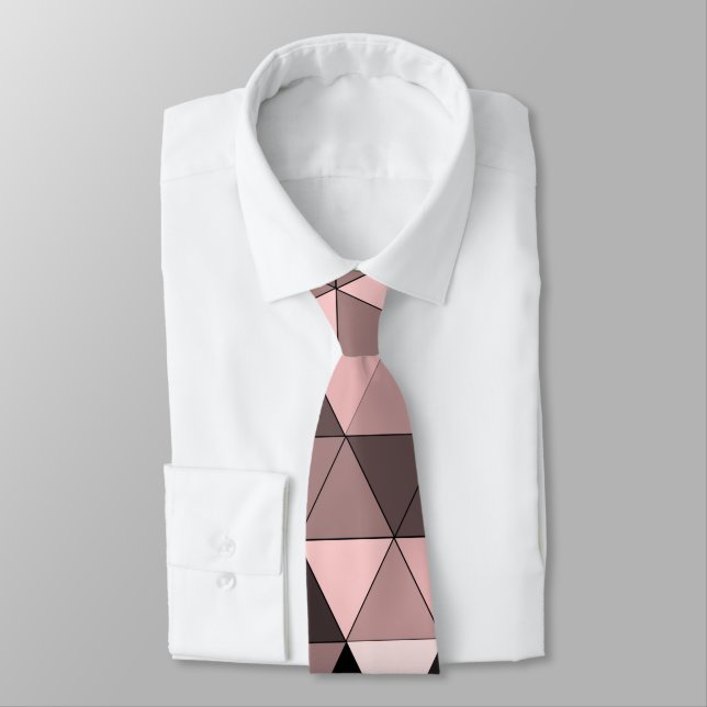 Stilvolles Sangria Brown & Pink Design Krawatte (Gebunden)