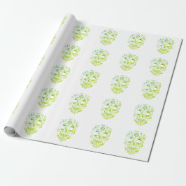 Stilvolles Schädelpapier Geschenkpapier