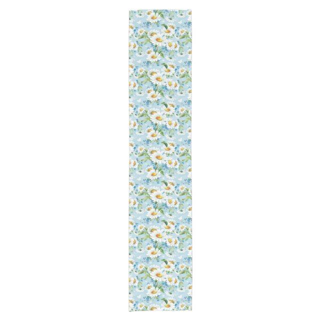 Stilvolles schönes helles Blumenmuster 2 Kurzer Tischläufer (Vorderseite)