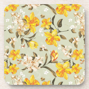 Stilvolles schönes helles Blumenmuster Getränkeuntersetzer