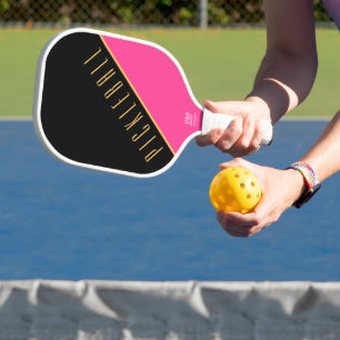 Stilvolles Schwarz Rosa Aufwärts schlanker Pickleb Pickleball Schläger