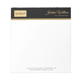 Stilvolles Schwarz und Golden Background Notizblock