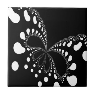 Stilvolles Schwarz-Weiß-Design Fliese