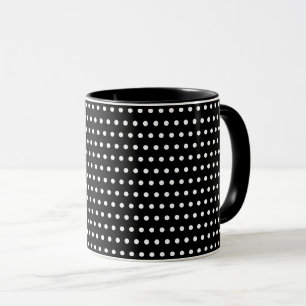Stilvolles Schwarz-Weiß-Muster mit kleinen Punkten Tasse