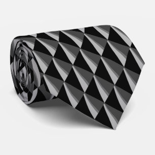 Stilvolles Schwarz-weißes Gray-Muster Krawatte