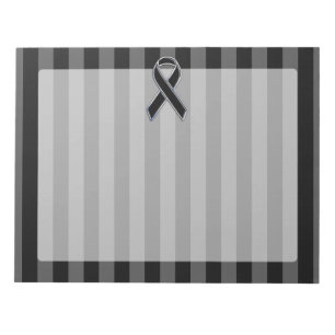 Stilvolles schwarzes Band Awareness vertikale Stre Notizblock
