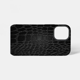 Stilvolles schwarzes Krokodil iPhone 12 Mini Hülle