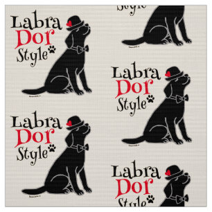 Stilvolles schwarzes Labrador Stoff