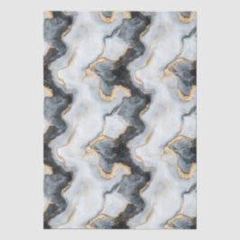 Stilvolles schwarzes und goldenes Marmormuster-Tis Seidenpapier
