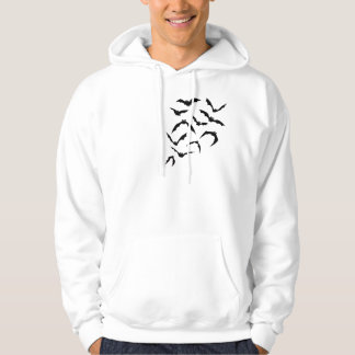 Stilvolles Schwarzfledermaus-Grafik – Minimalistis Hoodie