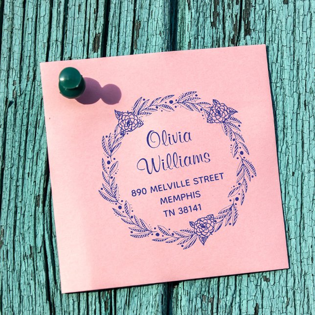 Stilvolles Siegel für die runde Rücksendeadresse m Permastempel (Von Creator hochgeladen)