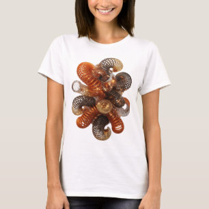 Stilvolles Silber ABSTRACT ART Statement T-Shirt