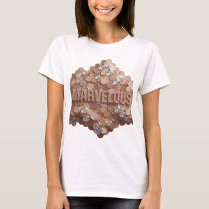 Stilvolles Silber MARVELOUS Design T-Shirt