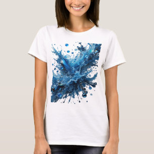 Stilvolles Silber-WASSER-SPLASH-Shirt-Design T-Shirt
