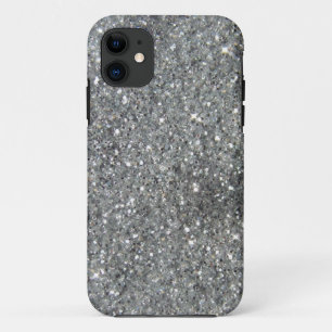Stilvolles silbernes Glitzerglitz-Foto Case-Mate iPhone Hülle