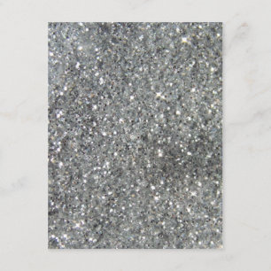 Stilvolles silbernes Glitzerglitz-Foto Einladung