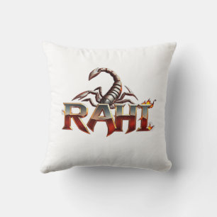 Stilvolles Skorpion Design Kissen mit dem Namen "R